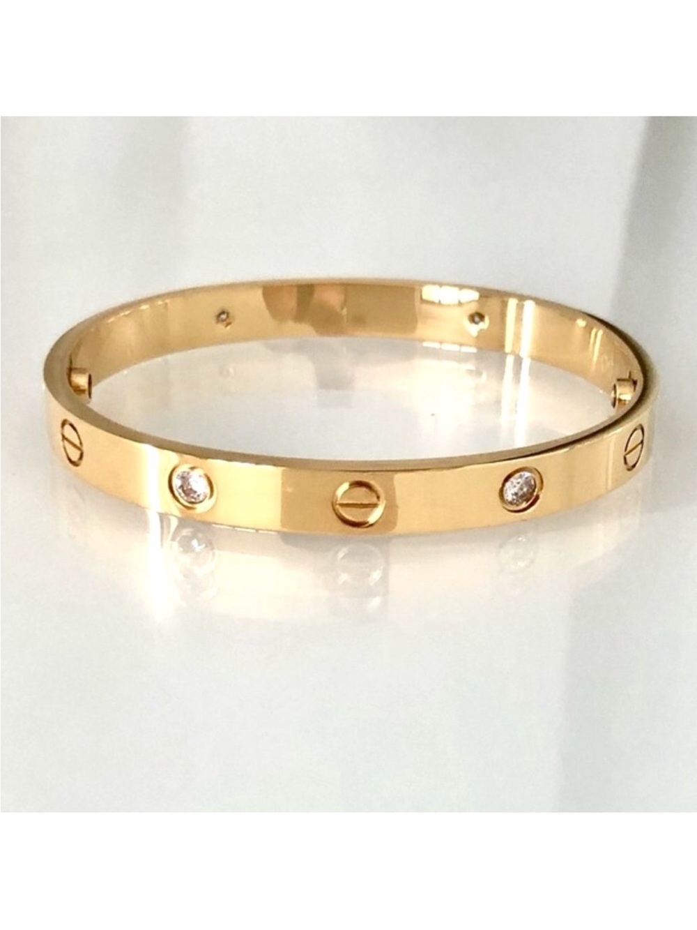 Generic Screw Bracelet with Screwdriver in Gold with 4 Stones